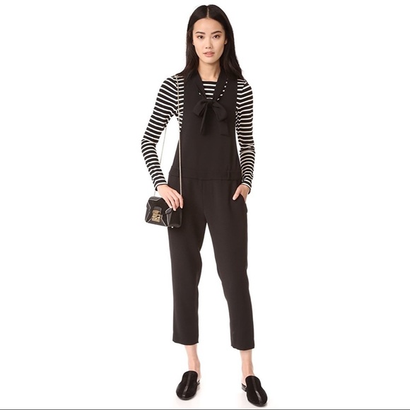 [Laveer] NWT Classic Black Scarf Jumpsuit